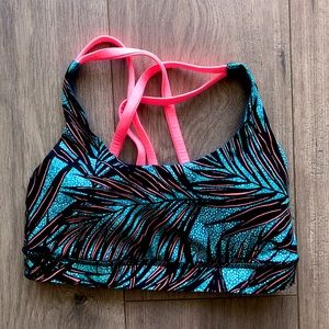 Lululemon Athletica Energy Bra Size 4 Mini Palm / Flash Light